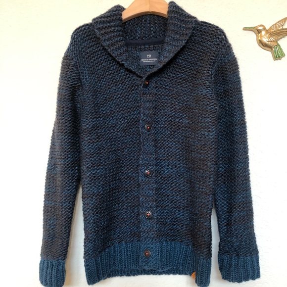 NWT~Boys Size:10~SCOTCH SHRUNK by Scotch /& Soda ~ Blue Stripe Cardigan Sweater
